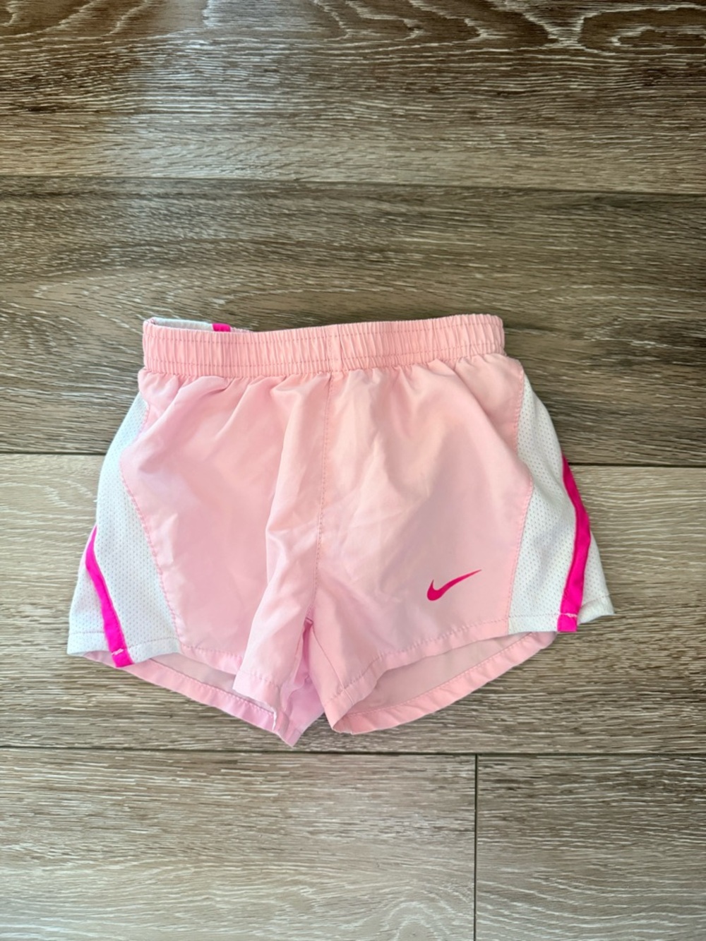 Nike Pink Girls' Athletic Shorts with White & Hot Pink Accents